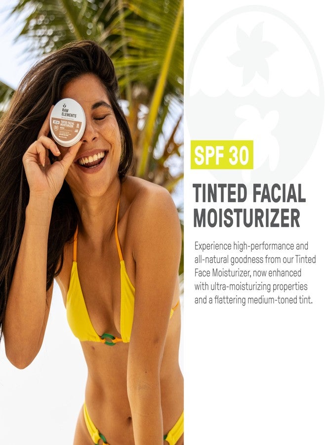 raw elements Raw Element Ultra-Moisturizing Tinted Face Cream, Non Toxic Mineral Face Sunscreen, Daily Tinted Moisturizer, Non-Nano Zinc Oxide, Reef Friendly, All Ages, SPF 30, 1.8 oz, Coconut, Pack of 1 - Image 2